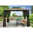 Barcelona 10 Ft. W x 12 Ft. D Aluminum Patio Gazebo with Mosquito Netting and Privacy Curtains-27474930