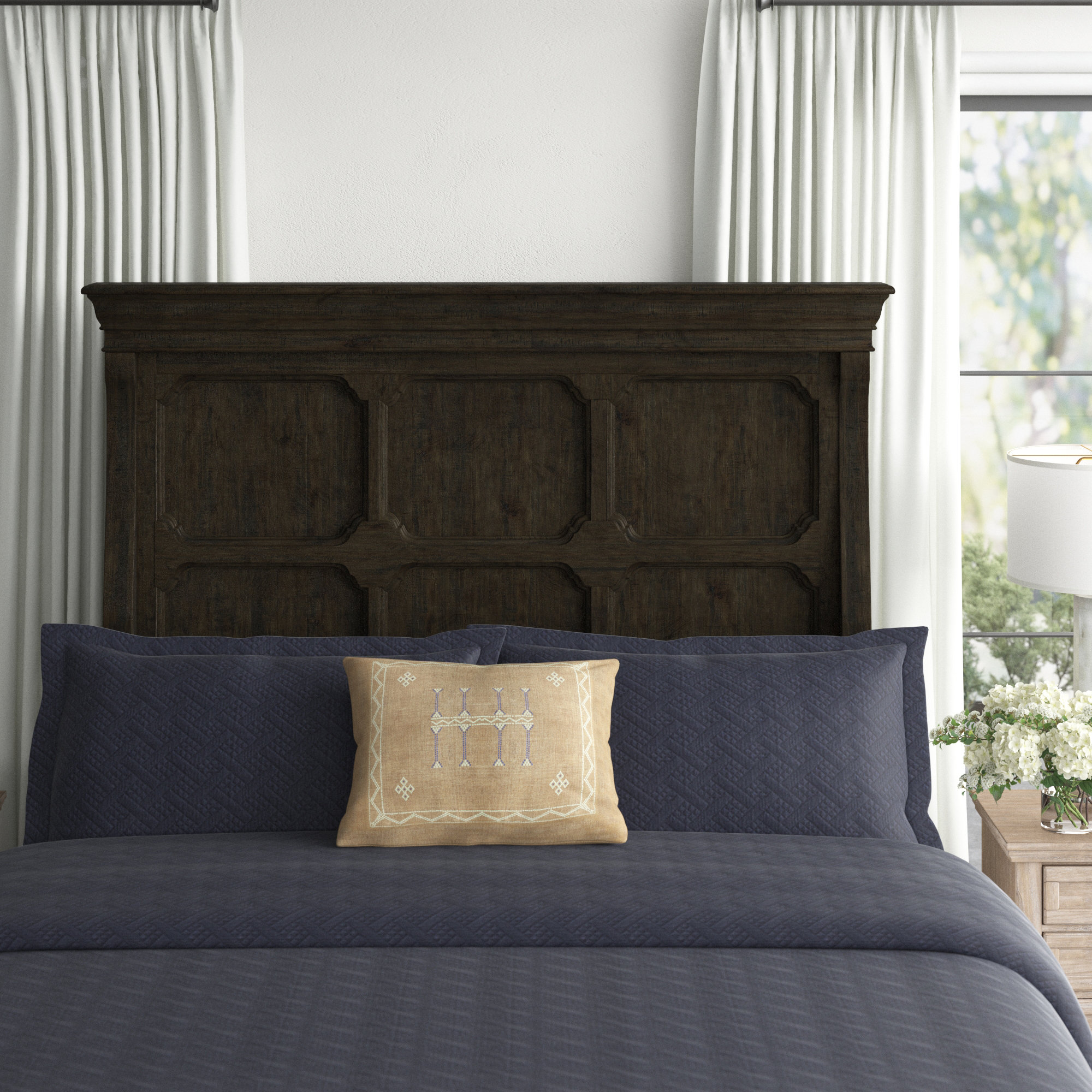 Amoret upholstered sleigh deals headboard