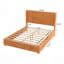 Structure de lit plateforme en bois massif avec tête de lit, aucun sommier requis, lit sur pied, assemblage facile,-594515556-594515557