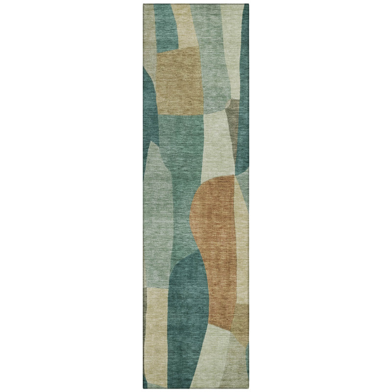 Machine Washable Indoor/Outdoor Chantille ACN2376 Abstract Rug, Runner 2'3" x 7'6"