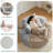 Oversized Round Chair Lounge Chaise Indoor, Upholstered Corduroy Deep Seat Cloud Large Circle Sofa Chair, No Assembly Required, Fluffy Modern Sleeper Sofa Bed for Reading, Living Room, Bedroom, Black-1083334271