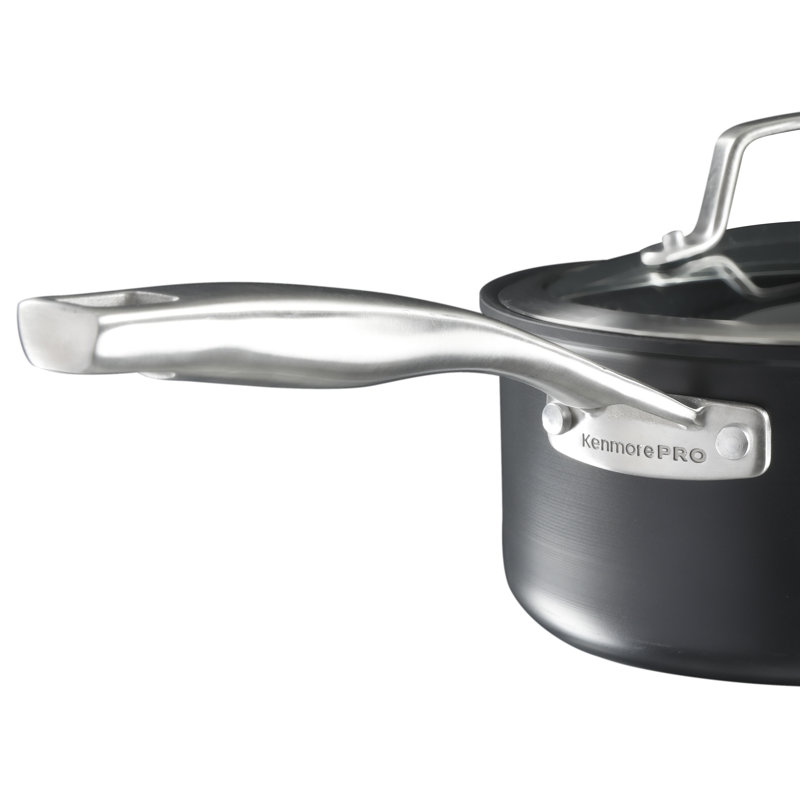 Kenmore Pro Arbor Heights 10-Piece Nonstick Black Aluminum Cookware Set