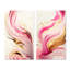 «Bold Pink and Gold Flow II», 2 pièces sur toile-1416765225-1416765238