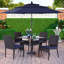 4 - Person Patio Dining Set Umbrella Hole Included Table, with Cushions Included-1607121654
