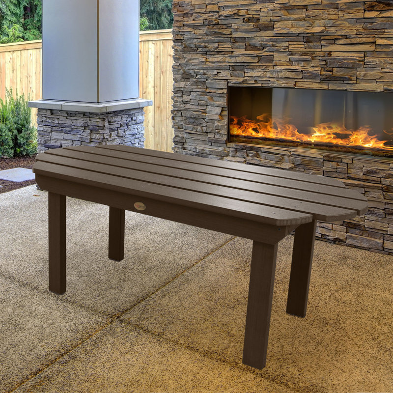 Anette Outdoor Coffee Table , 45'' in. W 19'' in. D, Weathered Acorn
