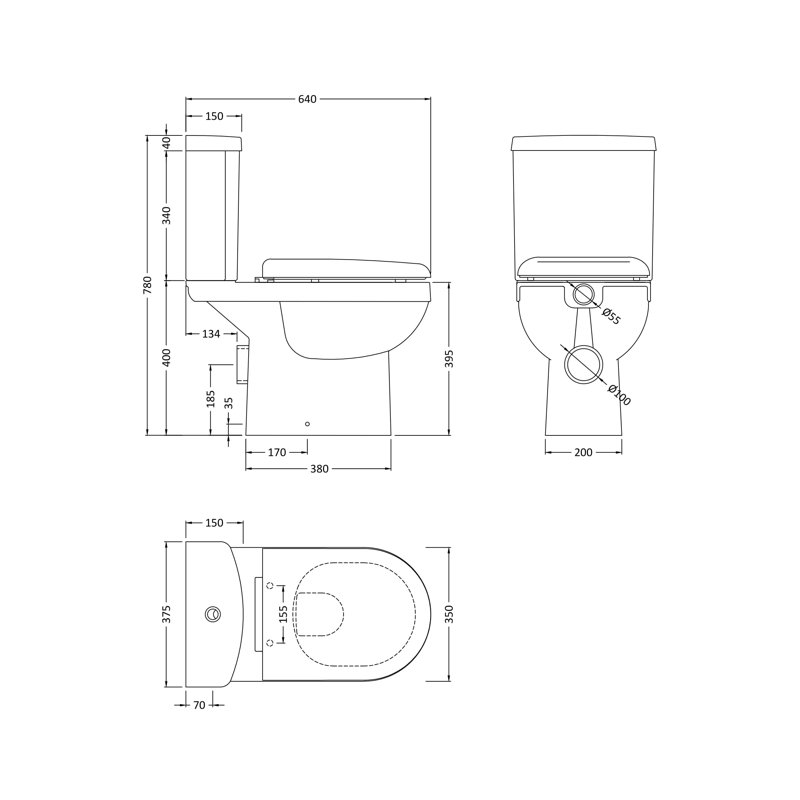Nuie Ivo 6L LPF Floor Mounted Kit (Seat Included)