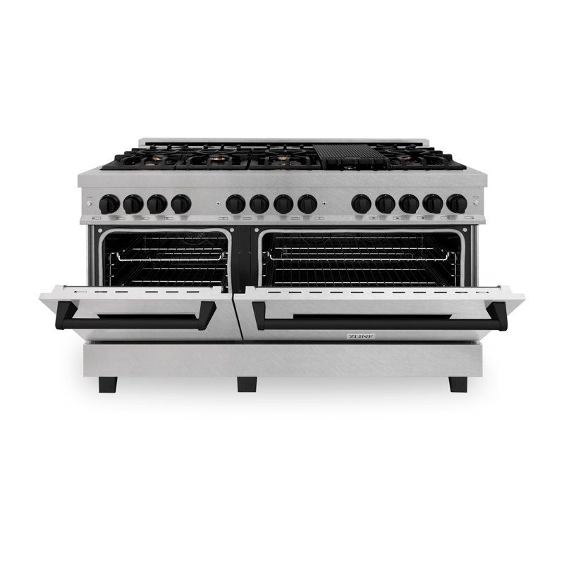 ZLINE Autograph 60" Legacy Dual Fuel Range, Stainless Steel/Matte Black Accents