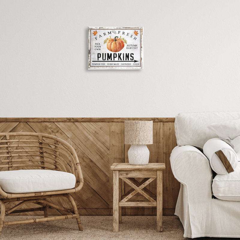 «Farm Fresh Pumpkin», art mural sur toile par Creatif Belle