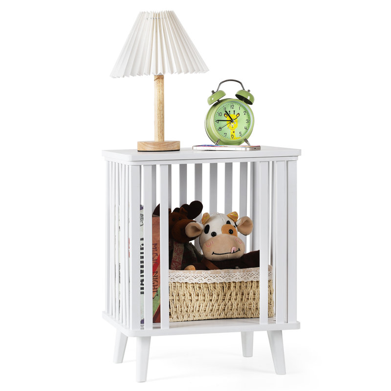 Bamboo Bedside Table Cat Litter Box