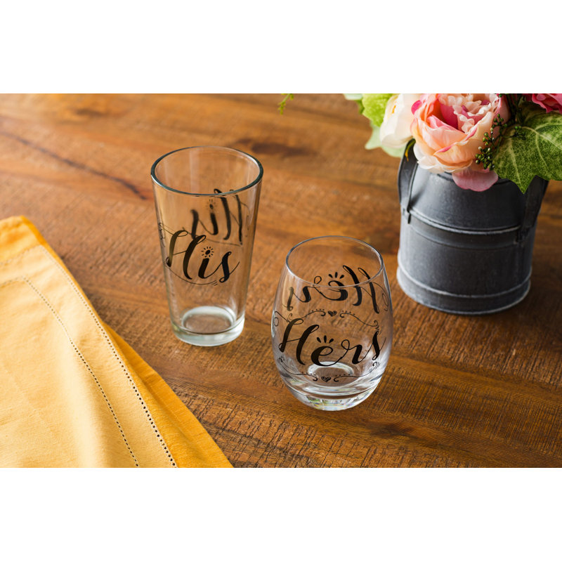 Ensemble de verres en verre assortis en verre 2 pièces Gelueck