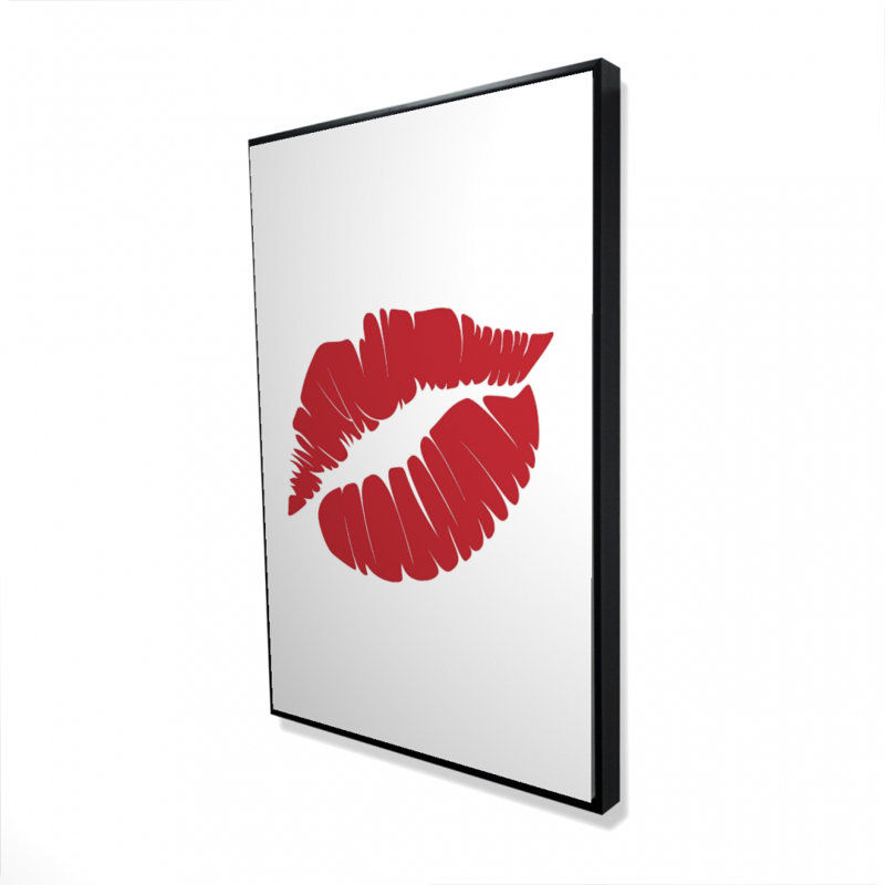 "Rouge à lèvres rouge" sur toile