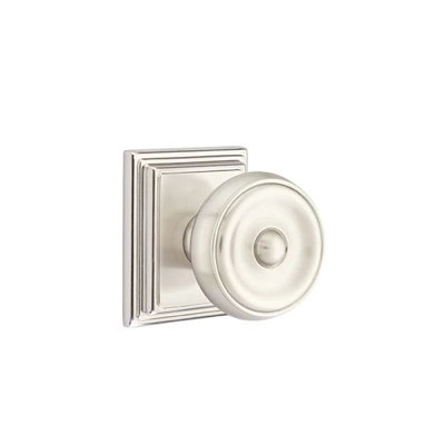 Emtek Passage Interior Mortise Set w/ Wilshire Rosette & Waverly Knob (LH)
