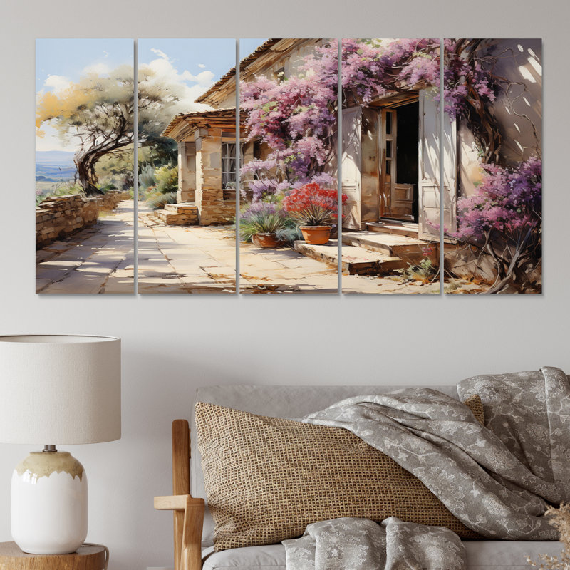 Décoration de jardin campagne française - 5 panneaux égaux