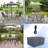 Outdoor Square Dining Table & Chair Set Cover with Umbrella Hole, Heavy Duty Multipurpose Waterproof Outdoor Furniture Cover-282971601-282971592