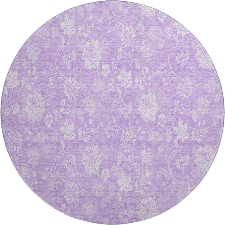 Premium Machine Washable Prisco Lilac Rug
