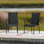 Chaises en osier Morgan, empilables, sans assemblage, structure en acier thermolaqué - 4 pièces-42186685