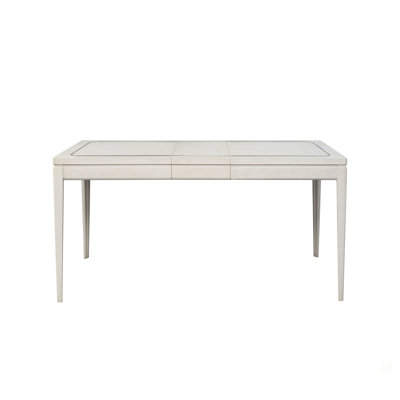 Expandable Leg Tablewith Metal Inlay - Vanilla
