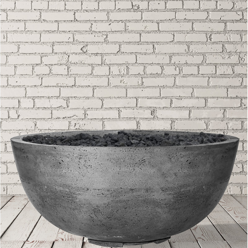 Foyer extérieur en béton Watford, Gaz naturel, H 18 po x l 39 po x P 39 po