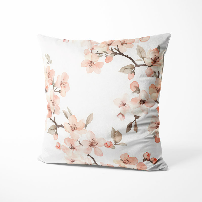 Coussin Floral, H 16 po x l 16 po