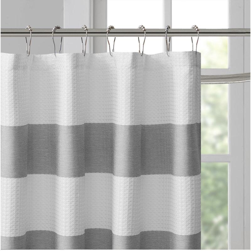 Rideau de douche avec traitement 3M, Gris, L 108 po x L 72 po