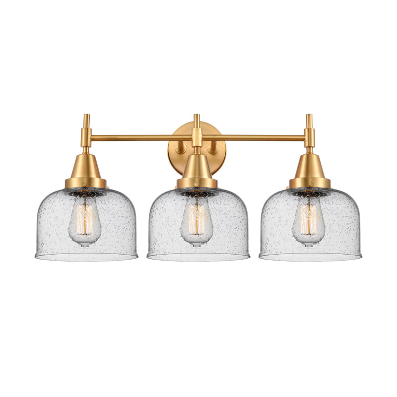 Amede 3 - Light Dimmable Vanity Light, Satin Gold, Seedy