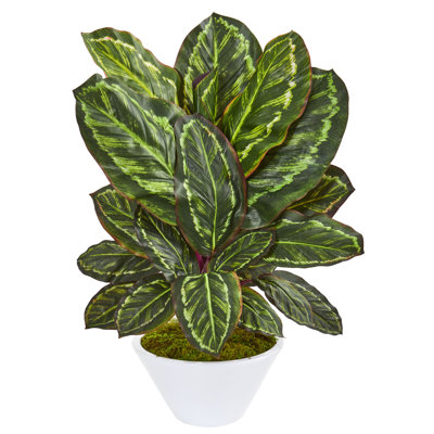 26'' Faux Foliage Plant in Ceramic Decorative Vase