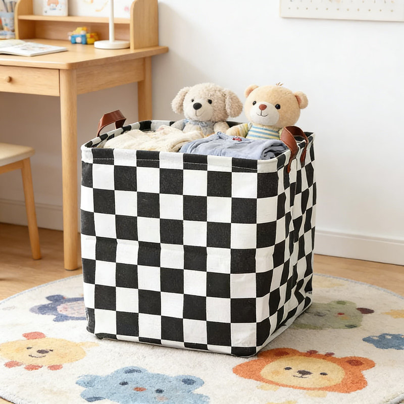 4 pièces, panier de rangement en tissu de grande capacité pour la lessive, les jouets et l'organisation de la maison - pliable, résistant à l'eau et durable