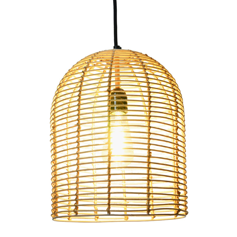 Plafonnier moderne en rotin tissé à la main Boho