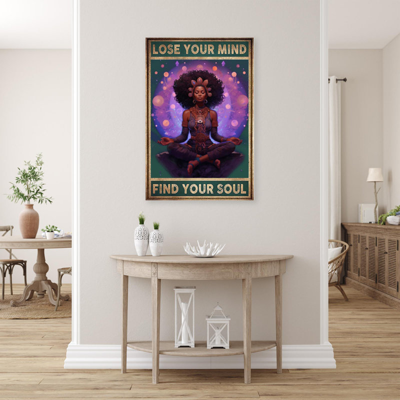 «Yoga Find Your Soul», impression sur toile, H 20 po x l 16 po x P 1,25 po