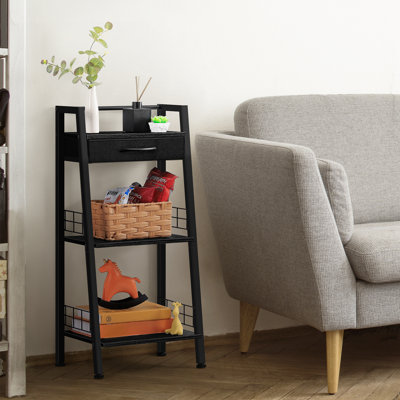 Étagère à 3 niveaux avec étagères et petites tablettes de rangement pour salle de bain