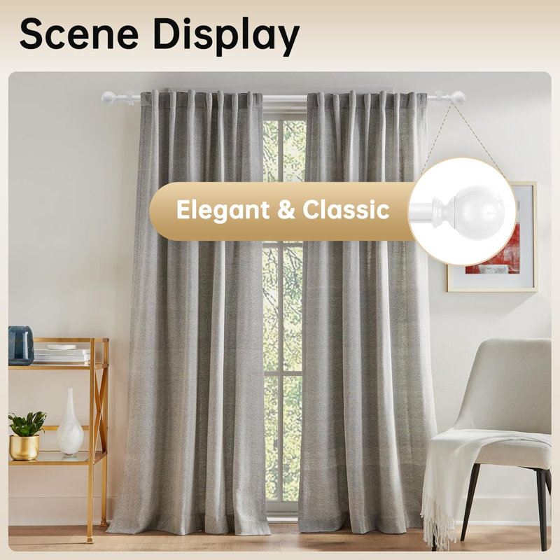 Extendable Curtain Rods 30-138 Inch