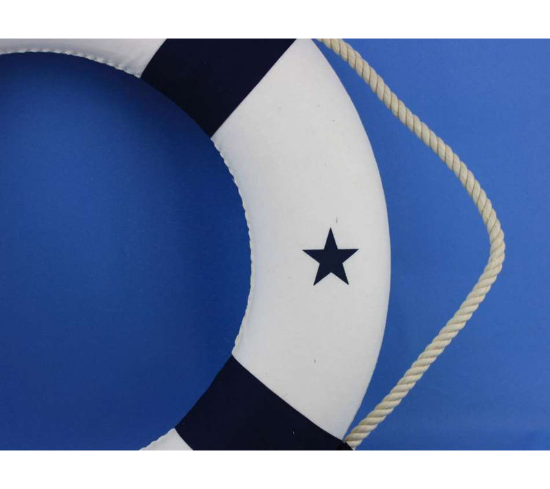 Décoration murale décoration ring life, Bleu/Blanc, H 15 po x l 15 po x P 2 po
