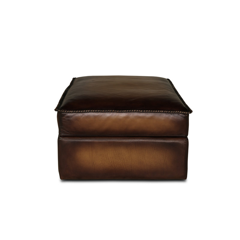 Urban Cowboy Leather Ottoman, Polo (Maestro Artisano), Espresso