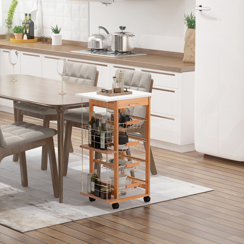 Wood Kitchen Trolley, Brown