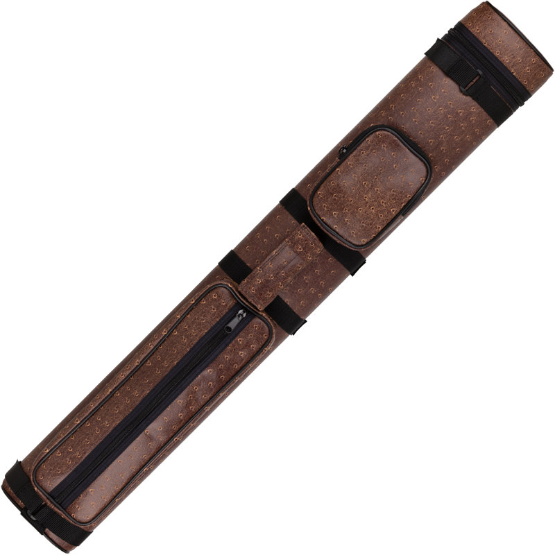 2x2 Oval Hard Pool Cue Case, Brown