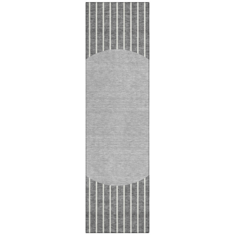  Machine Washable Indoor/Outdoor Chantille ACN994 Gray Area Rug, Runner 2'3" x 7'6"