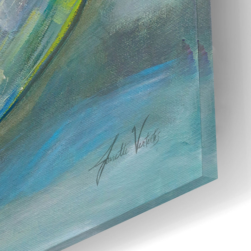 «Beach Comber I» par Jeanette Vertentes, art mural en verre acrylique, H 12 po x l 16 po x P 0,13 po