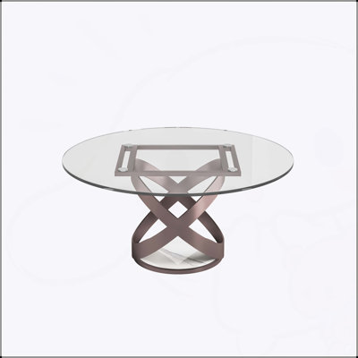 Table de salle à manger de 51,1 pouces avec plateau en verre et pieds en acier au carbone durables, parfait pour un décor moderne et élégant