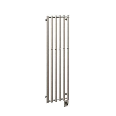 16.5"x59" Rosendal Vertical Modern Wall Mounted Electric Hardwired Towel Warmer - Brushed Nickel, Fluid Filled, Sleek Vertical Design, Includes Programmable Smart Switch, Lifetime Warranty