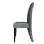 Chaise en bois noire avec housse en velours-349343673