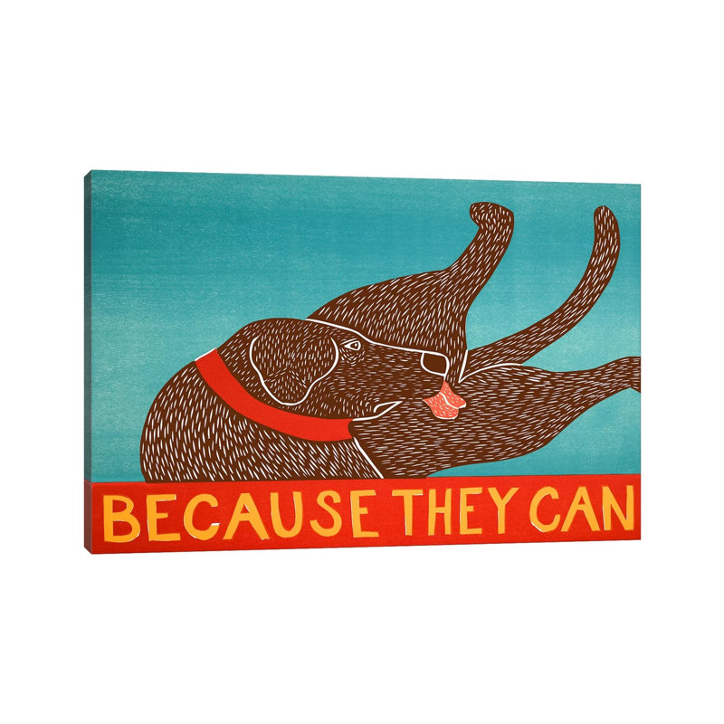 Because They Can, Choc by Stephen Huneck - Wrapped Canvas Print, 66.04 cm H x 45.72 cm W x 1.91 cm D