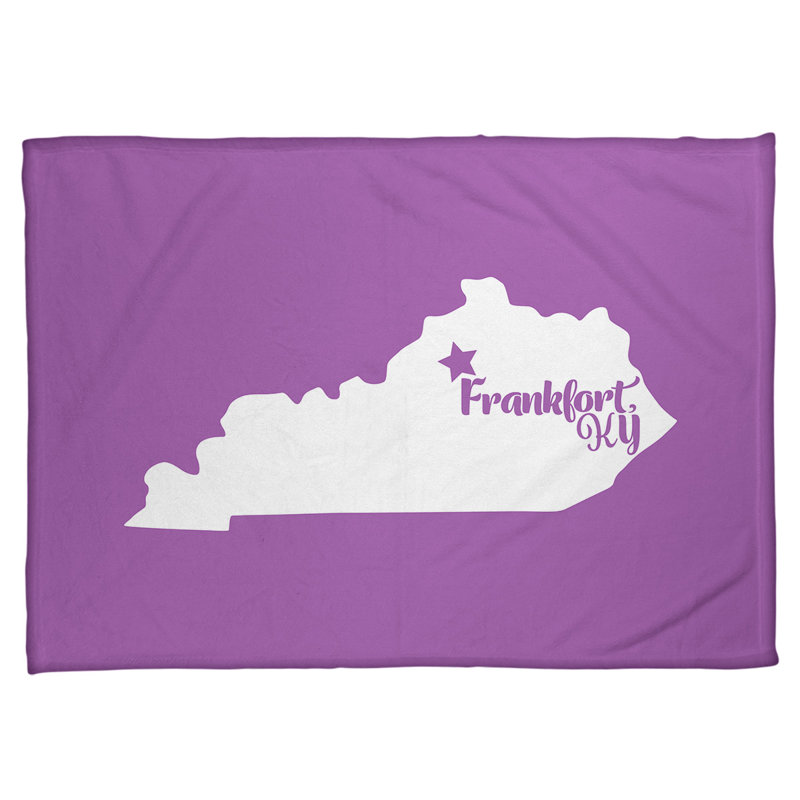 Jeté polaire frankfort kentucky, Violet, l 62,5 po x L 82,5 po