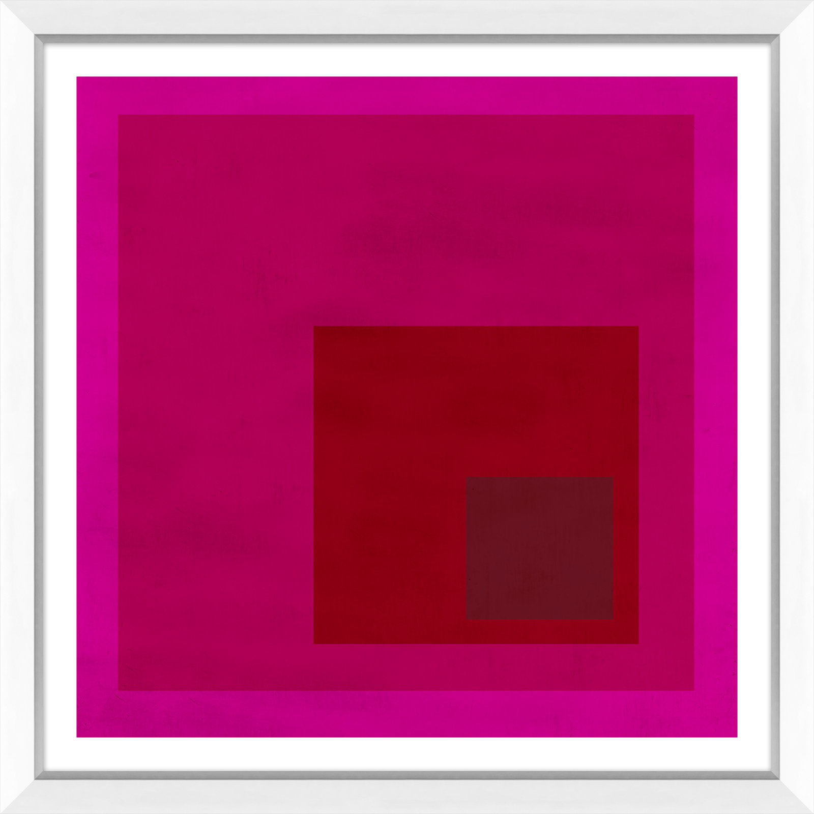 Albers Influence by Soicher Marin Archives, White, White, 33.25" H x 33.25" W x 1.75" D