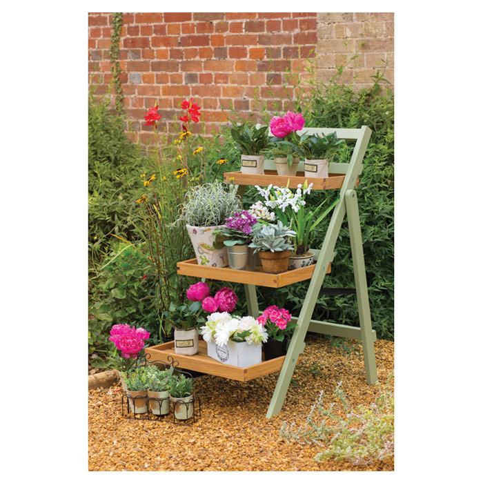Lillie Weather Resistant Plant Stand, Teak