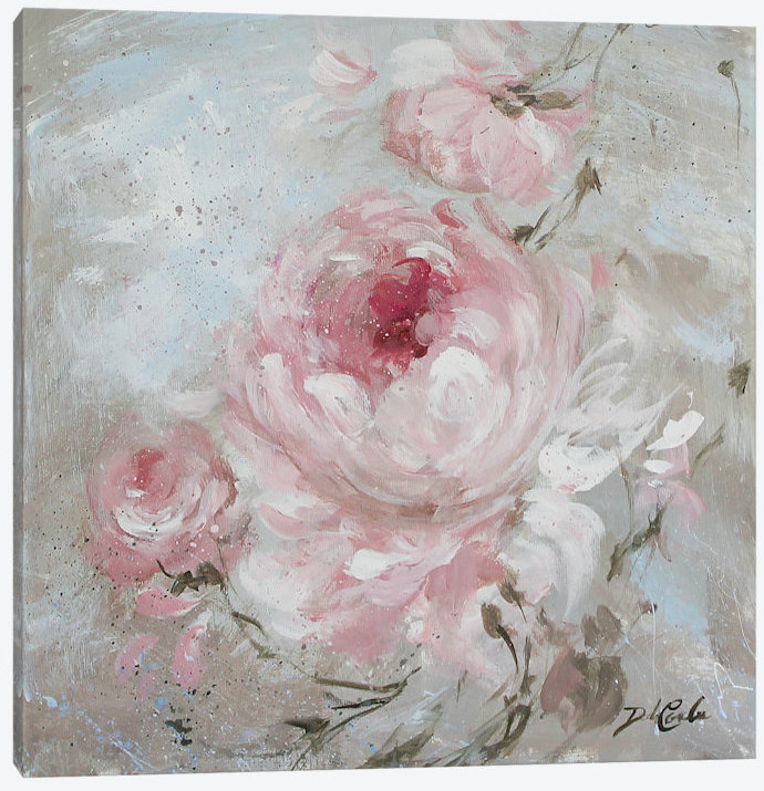 « rosé ii », impression sur toile tendue, H 12 po x l 12 po x P 0,75 po