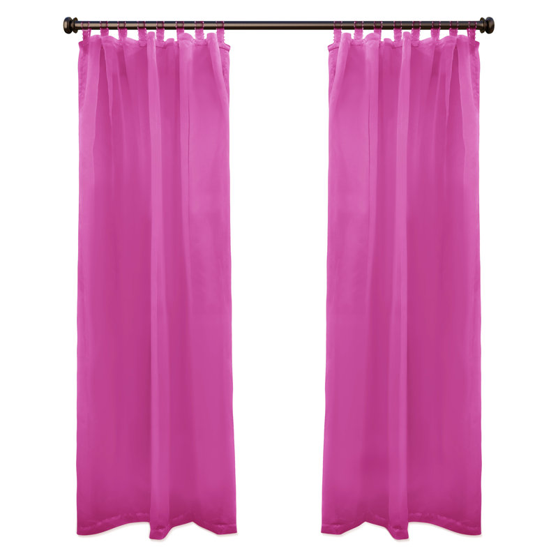 Paire de rideaux Voile, L 52 po x L 96 po, Rose