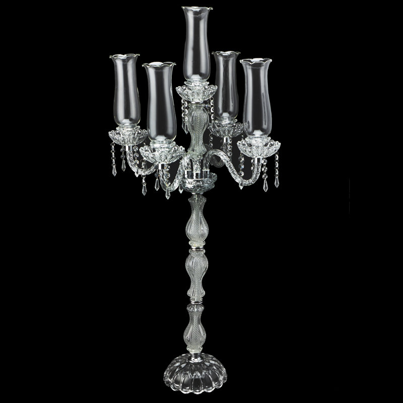 44.75'' H Crystal Floor Candelabra