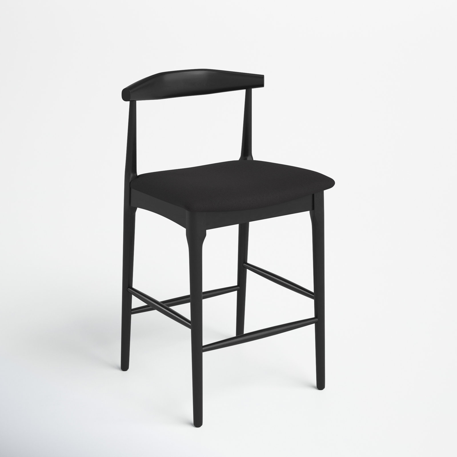 Hank Bar and Counter Stool, Black, Black, Counter Stool (25.67" Seat Height)