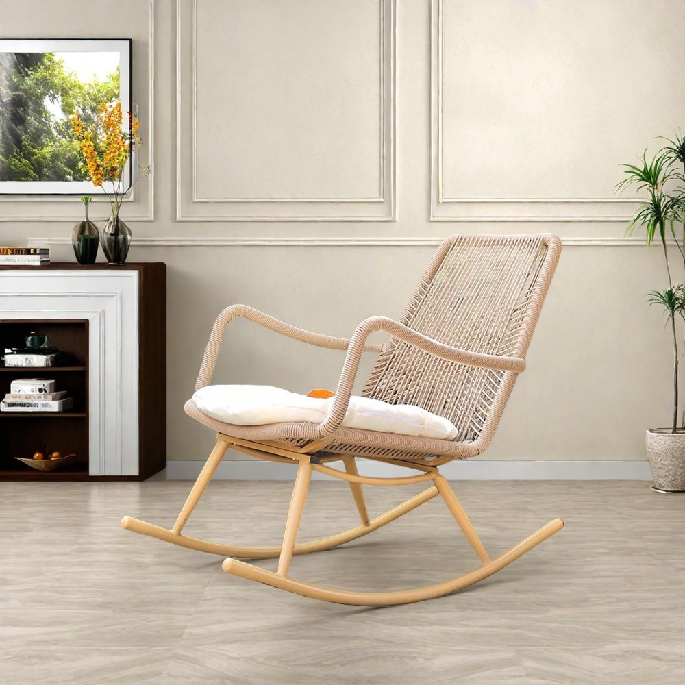 PPEDKS Sleigh type PE rope rocking chair | Wayfair