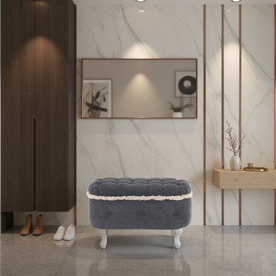 Elegant Upholstered Storage Small Bench Entryway Bench Bedroom End of Bed Bench